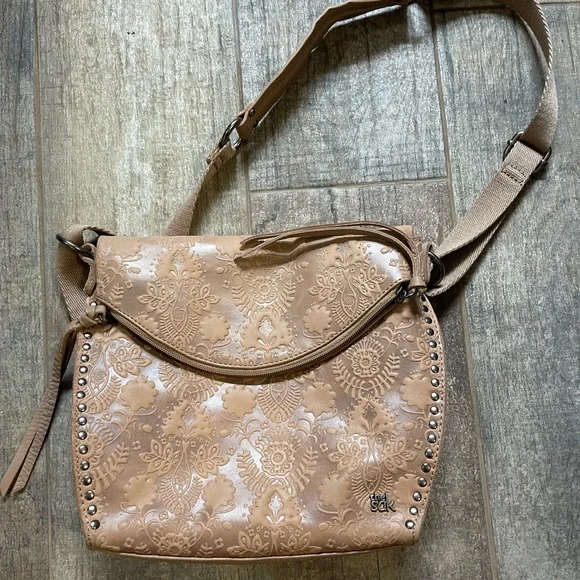 The Sak Tan Embossed Crossbody Bag - Picture 2 of 6